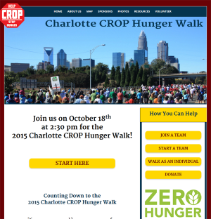 Responsive Website for Charlotte CROP Hunger Walk