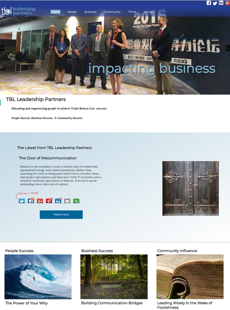 Website Redesign for TBL Leadership Partners